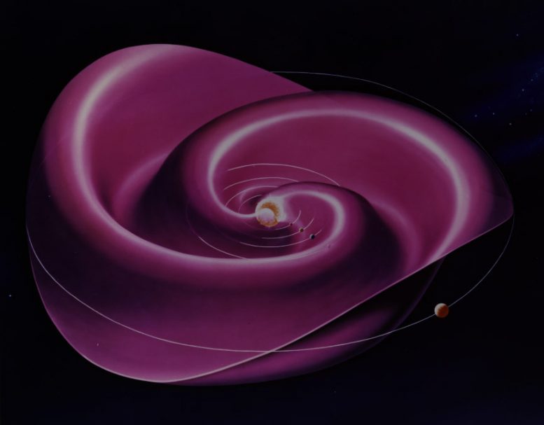 Artists Conception of the Heliospheric Current Sheet