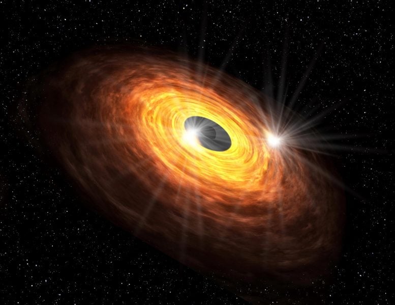 Artist's Impression of the Gaseous Disk Around the Supermassive Black Hole