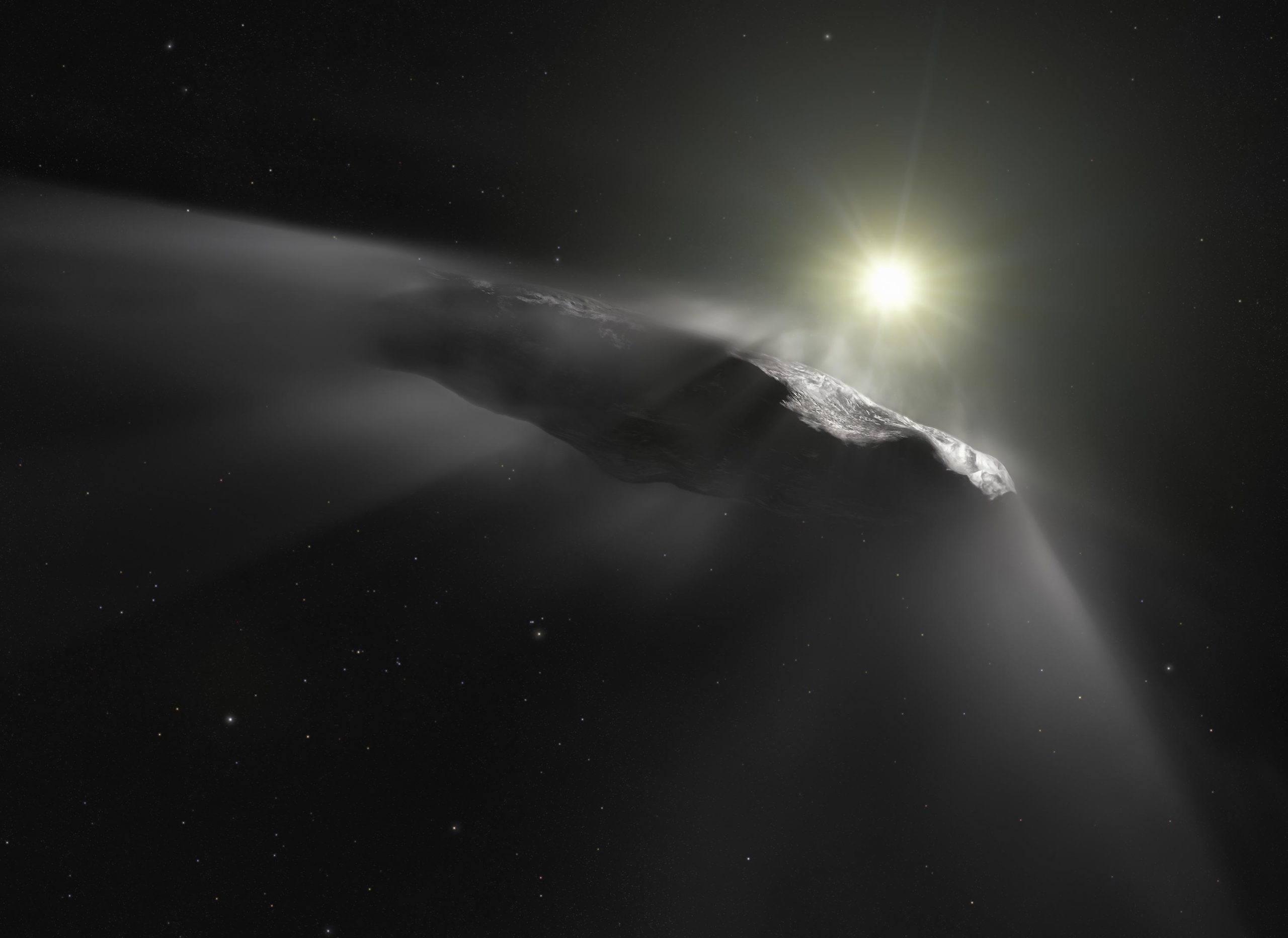 Artists Impression Interstellar Asteroid Oumuamua scaled