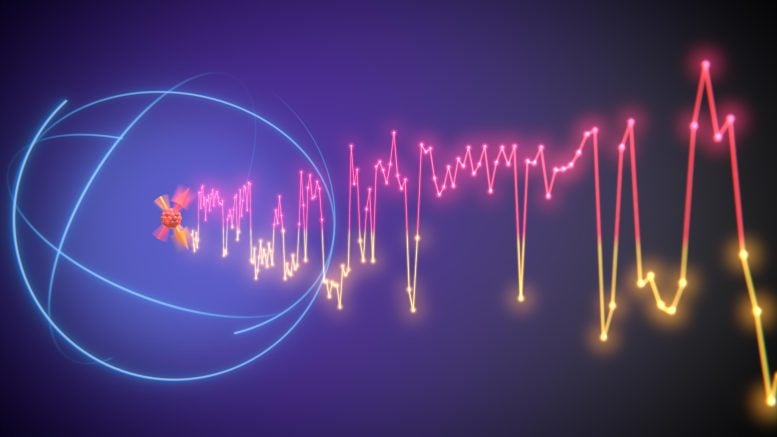Artist’s Impression of Atomic Nuclear Spin Fluctuations