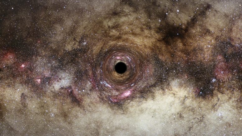 Artist’s Impression of Black Hole Intense Gravitational Field