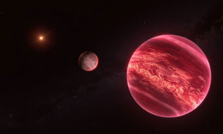 Artist&rsquo;s Impression of CD 35 2722, a System With a Moon Like Object