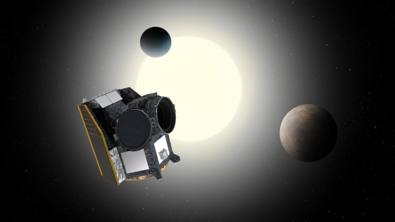Artist’s Impression of Cheops Observing an Exoplanet System