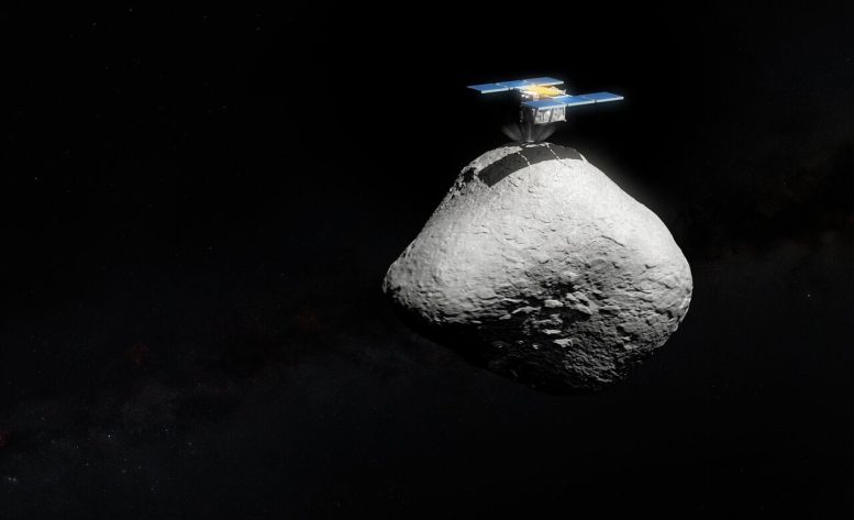 Artist’s Impression of Hayabusa2 Touching Down on Asteroid 1998 KY26