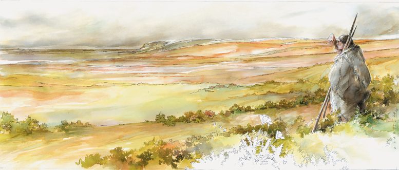 Artist’s Impression of Ice Age Neanderthal Landscape