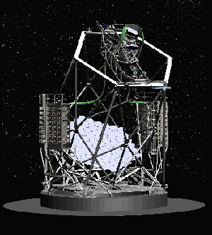 Artist's concept of the upgraded Hobby-Eberly Telescope