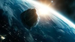 Asteroid Above Earth Art