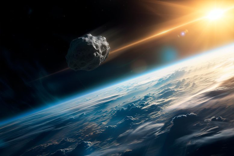 Asteroid Above Earth Concept Art