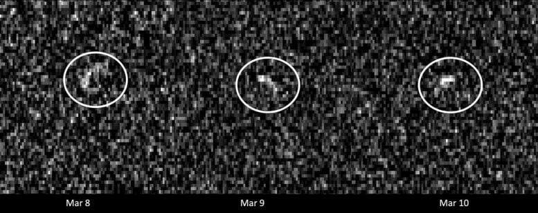 Сеть астероида Апофис в глубоком космосе