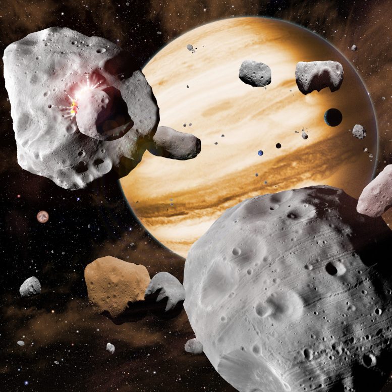 Asteroid Diversity Reveals a Snow Globe Like Solar System