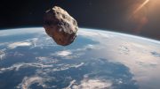 Asteroid Earth Atmosphere Art