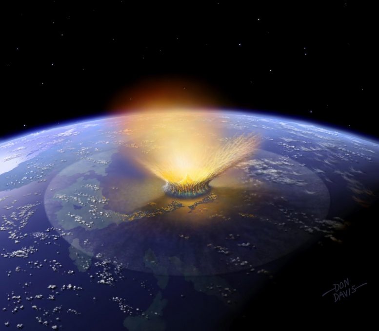 Einschlag eines Asteroiden auf der Erde