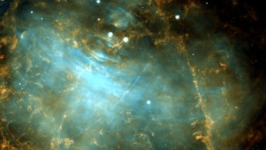 Asteroid Passing Crab Nebula
