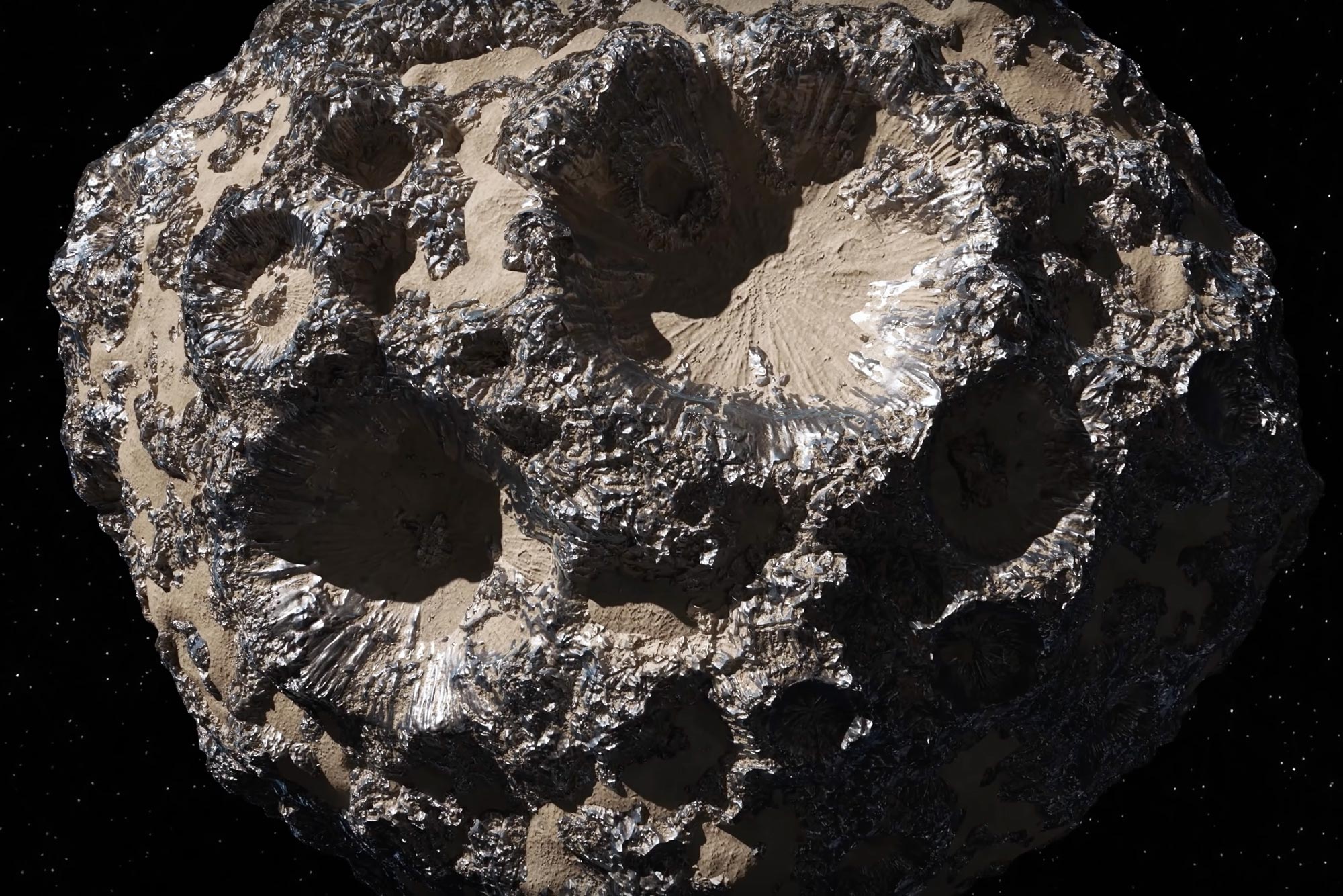 소행성 정신의 놀라운 새 지도는 금속과 암석의 고대 세계를 보여줍니다