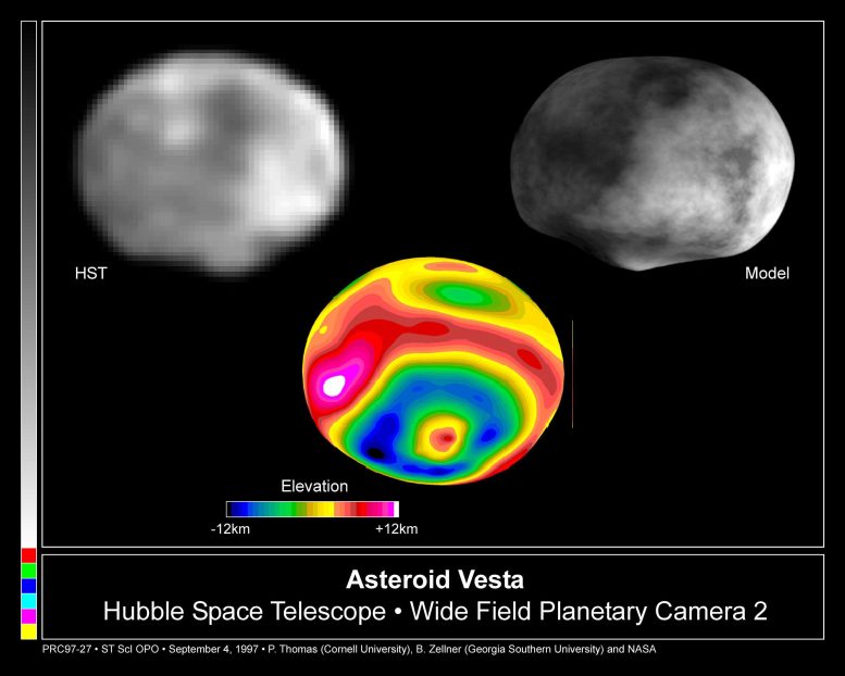 Asteroid Vesta Crater