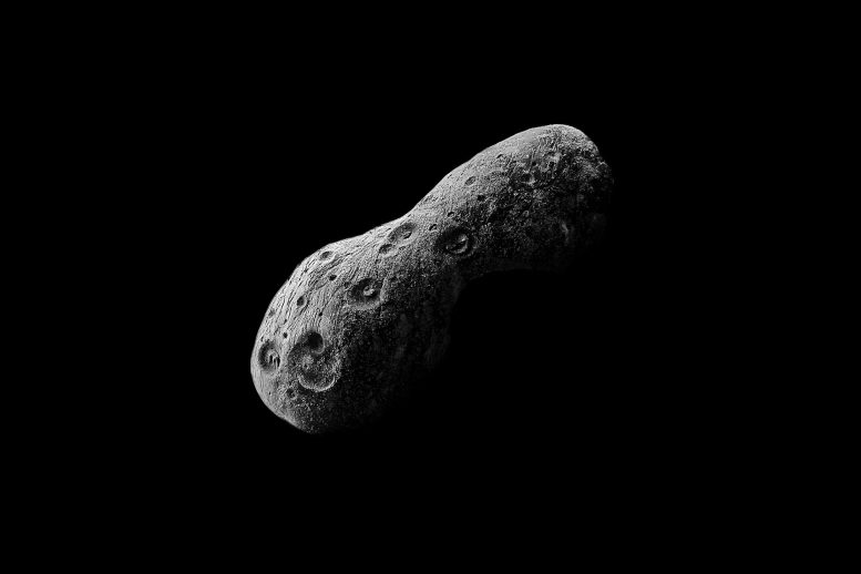 Asteroid With Craters in Space
