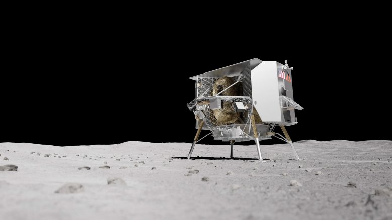 Astrobotic Peregrine Lunar Lander on Moon