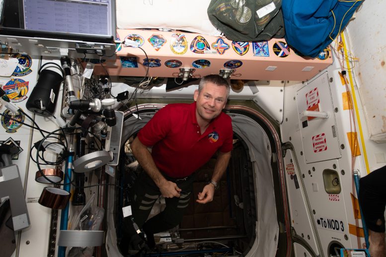 Astronaut Andreas Mogensen Smiles for Portrait Aboard Space Station