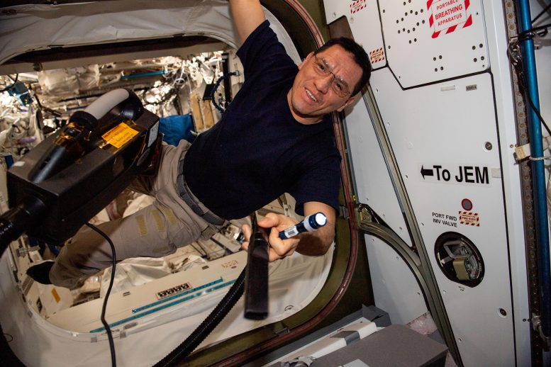 Astronaut Frank Rubio Conducts Maintenance Tasks