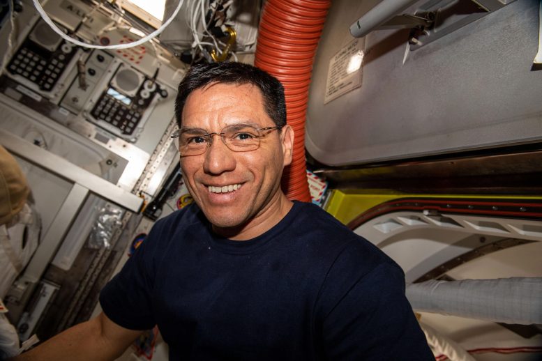 Astronaut Frank Rubio Works Inside the Quest Airlock