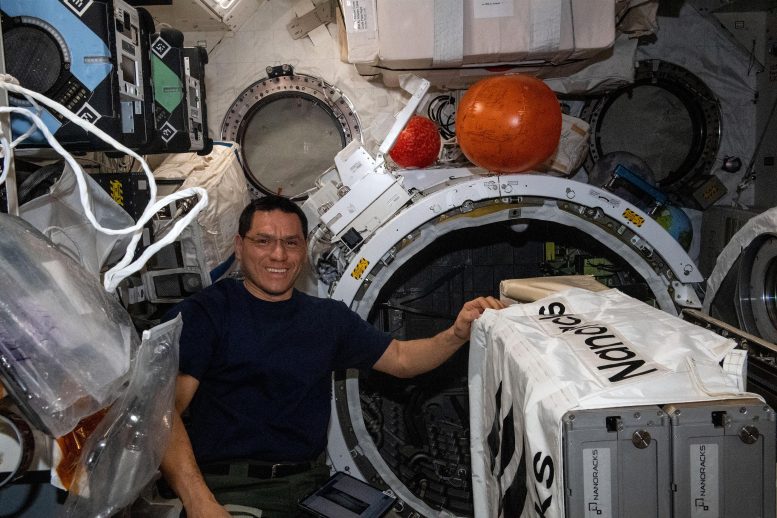 Astronaut Frank Rubio Installs the NanoRacks CubeSat Deployer