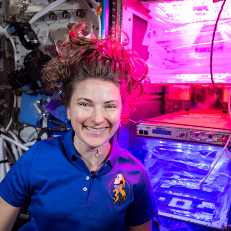 Astronaut Kayla Barron Advanced Plant Habitat