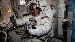 Astronaut Loral O’Hara Tries On Her Spacesuit
