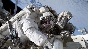 Astronaut Nicole Mann During Her First Spacewalk