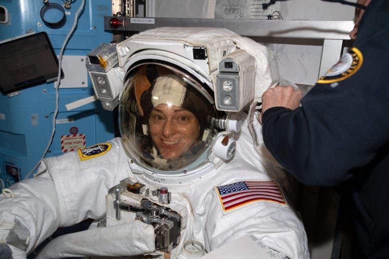 Astronaut Nicole Mann in Her Spacesuit
