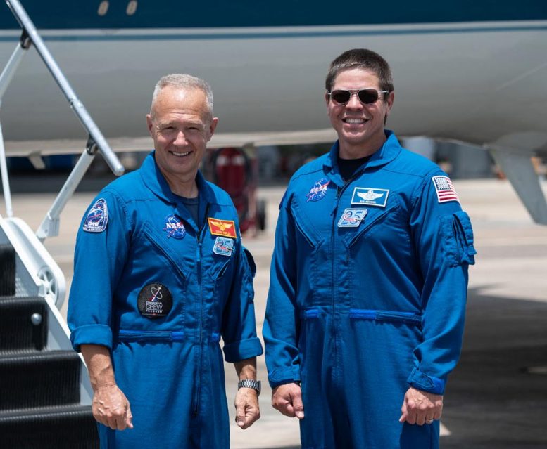 Astronauts Douglas Hurley and Robert Behnken