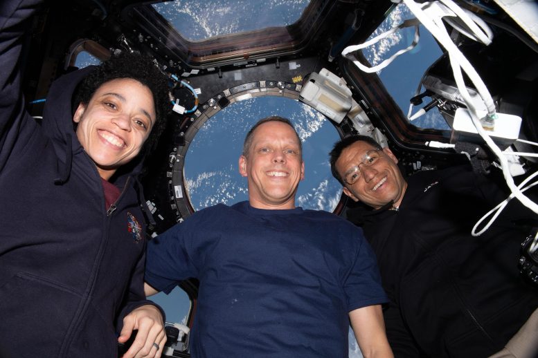 Astronauts Jessica Watkins, Bob Hines, and Frank Rubio