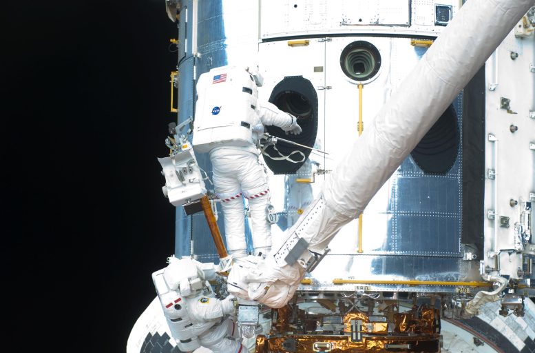 NASA Space Technology Astronauts Michael Correct and Mike Massimino Hubble SM4 Spacewalk