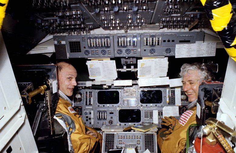 Astronauts Thomas K. Mattingly II and Henry W. Hartsfield Jr. STS-4