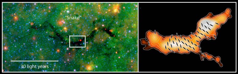 Astronomers Observe Polarized Dust Emission of Two Dark Clouds in the Milky Way