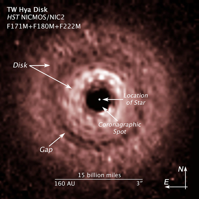 Astronomers Obtain the First Spatially Resolved Observations of Gas Emission in a Protoplanetary Disk