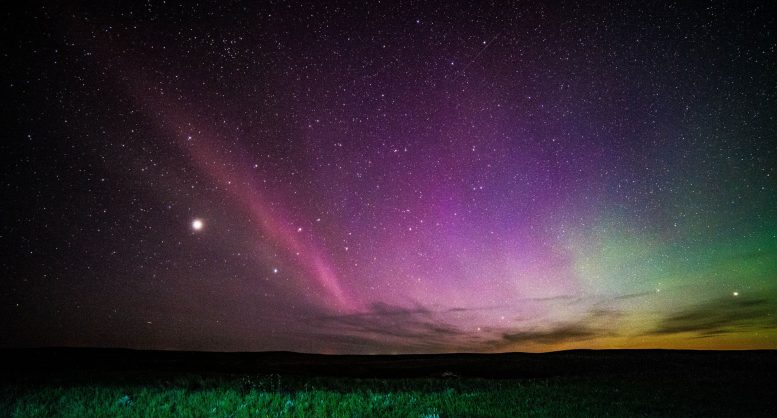 Astronomers Solve Mystery of Purple Lights in Sky