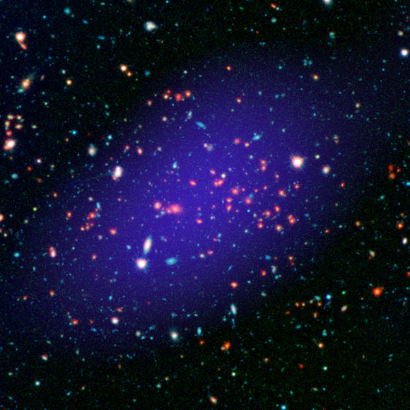 Astronomers View Galaxy Cluster MOO J1142+1527 