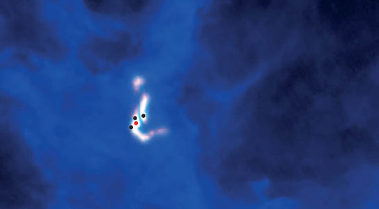 Astronomers View the Formation of a Quadruple Star System