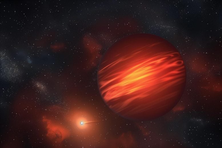 Koncepcja artystyczna astronomii brązowy karzeł