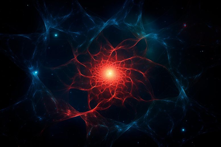 Astrophysics Dark Matter Distribution Art Illustration