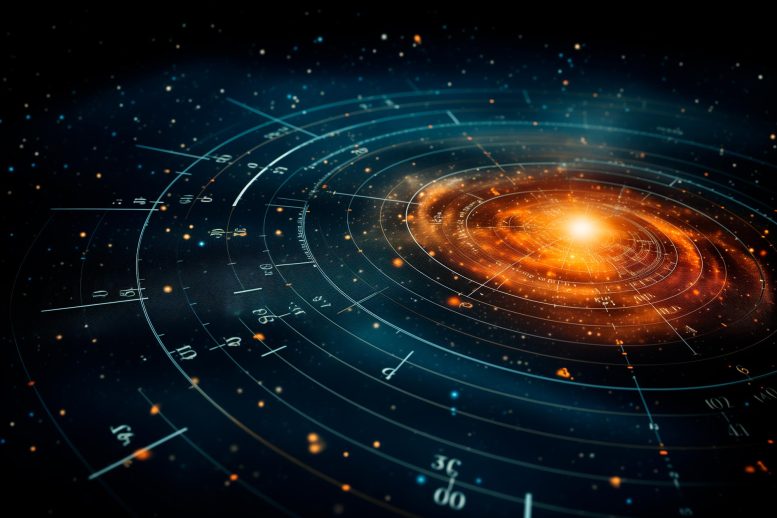 Astrophysics Galactic Measurement Art Concept