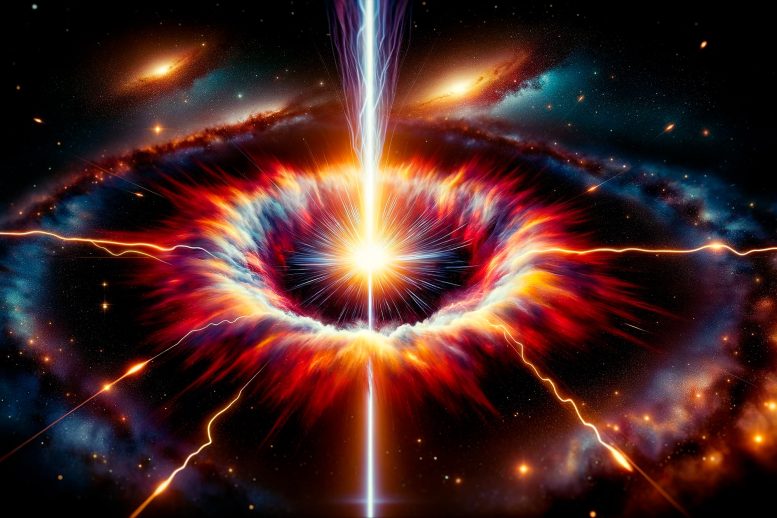Astrophysics Gamma Ray Burst Concept Illustration