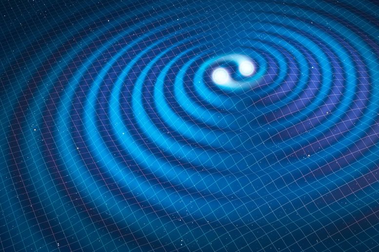 Astrophysics Gravitational Waves Illustration