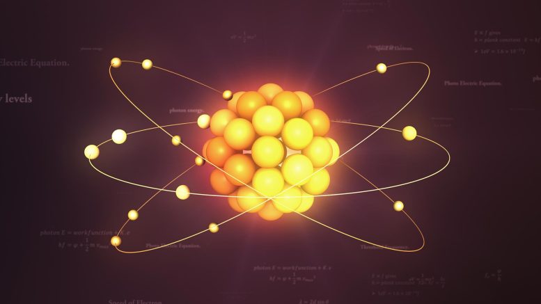 Atom Model With Electrons Neutons Protons