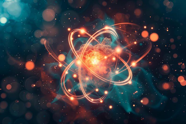Atomic Particle Quantum Physics Art Illustration Concept