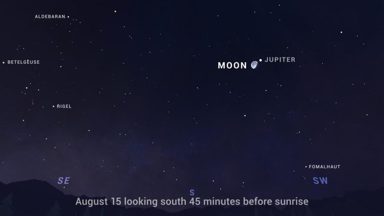 August 2022 Moon Skychart