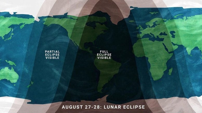 August 2026 Lunar Eclipse Viewing Areas