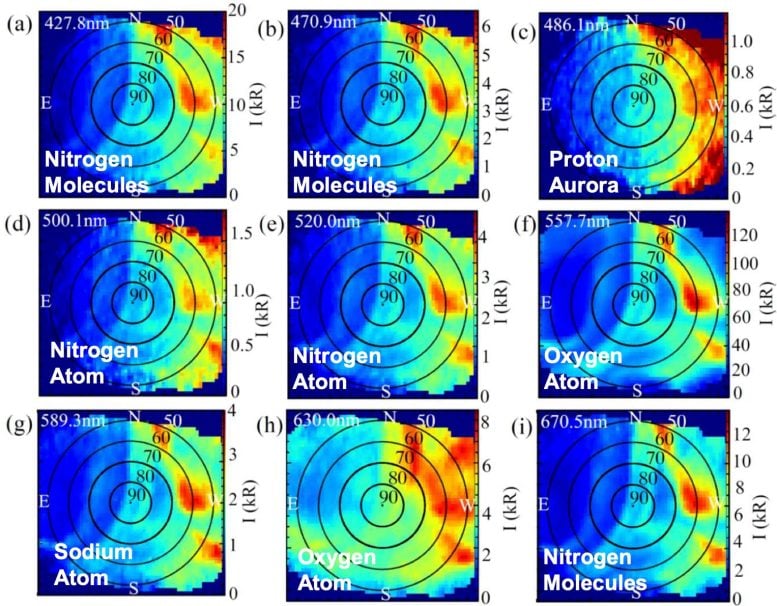 Aurora Terpecah Menjadi Setiap Warna