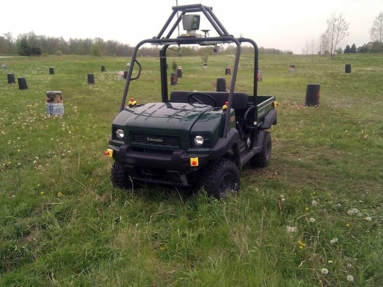 Autonomous Utility Vehicle Equipped With Laser Range Finder