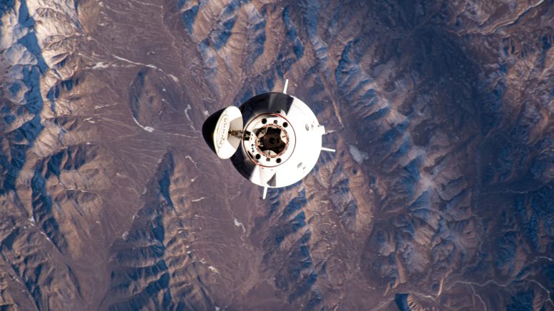 Ax-3 SpaceX Dragon Freedom Spacecraft Approaches Space Station